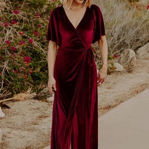 Baltic Born Velvet Wrap Maxi Dress
